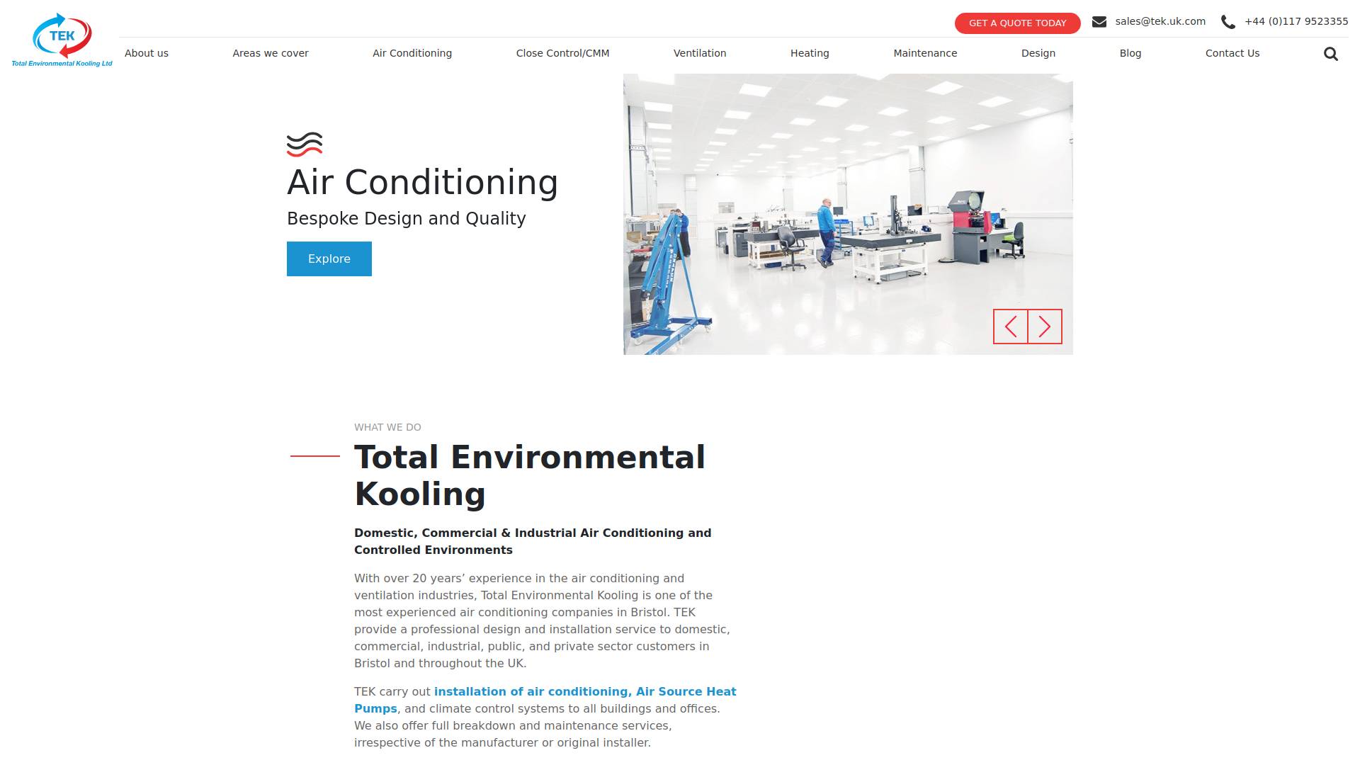 Total Environmental Kooling Ltd Website