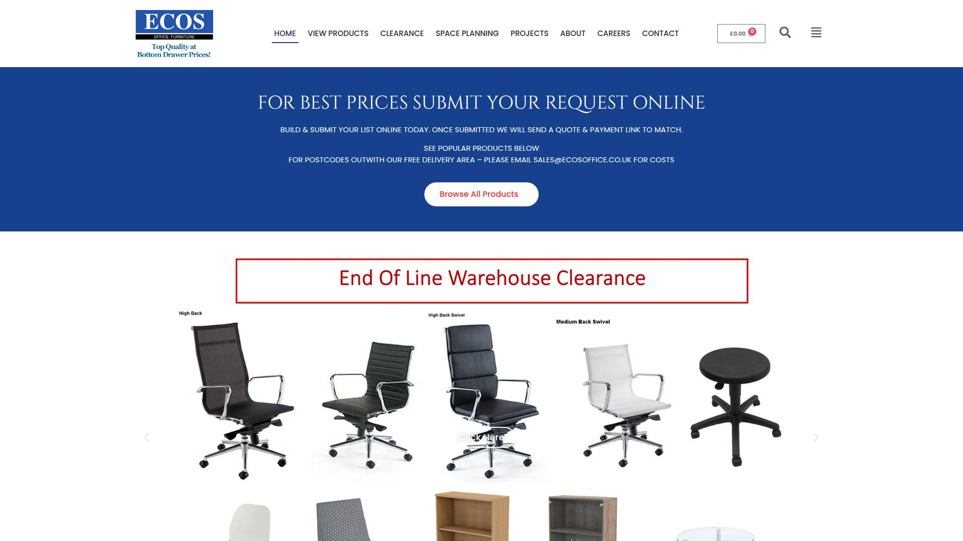 Ecos Office Furniture Website