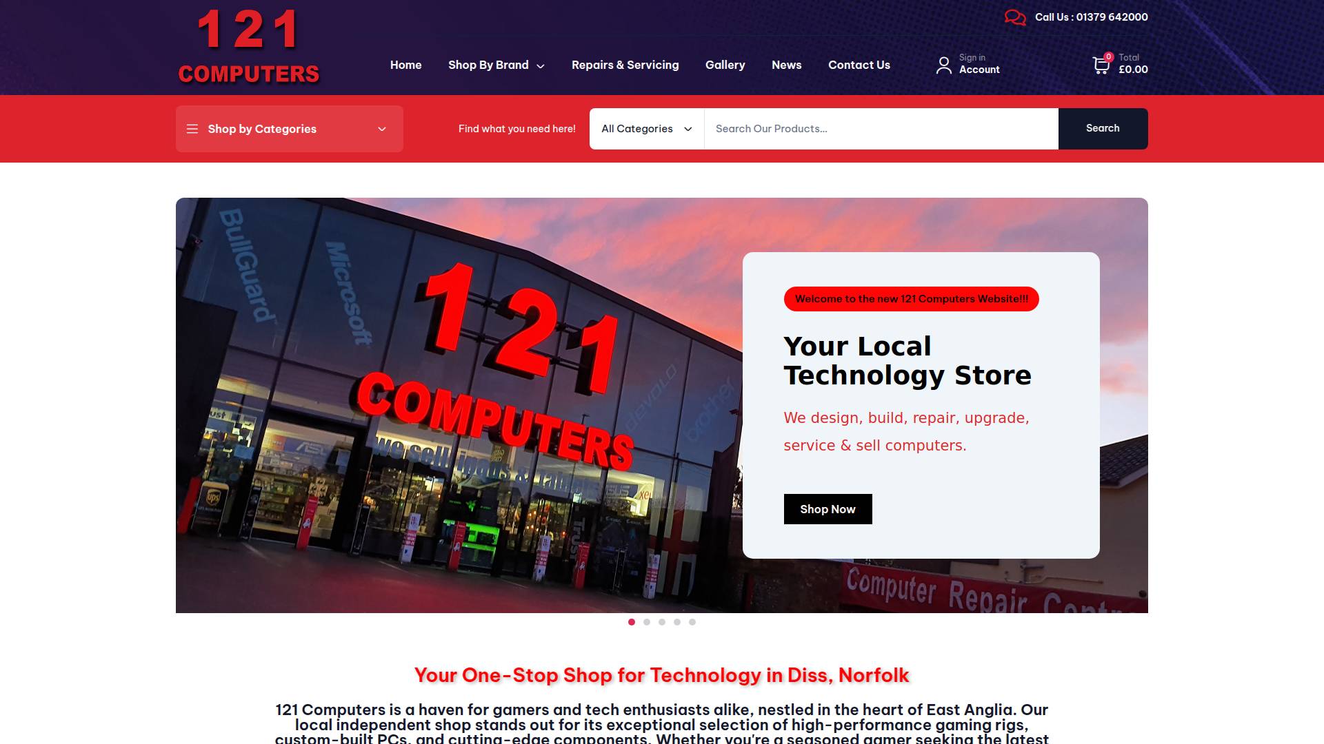121 Computers Website