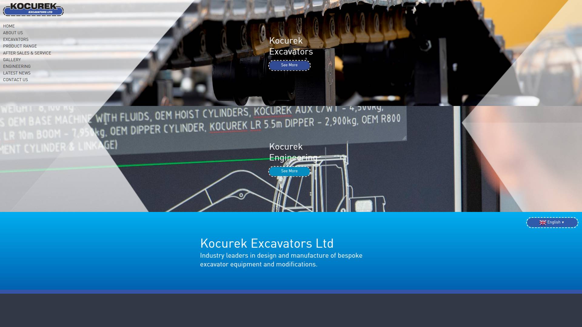Kocurek Excavators Ltd Website