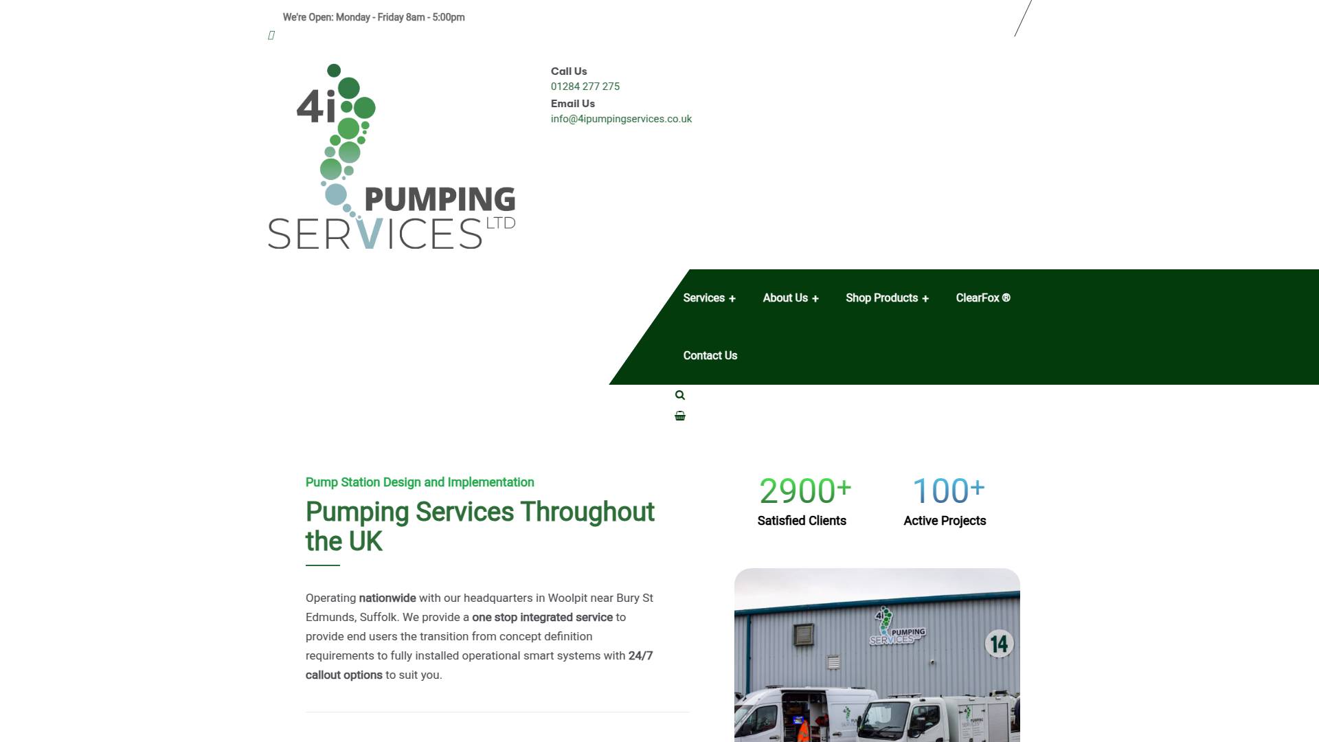 4i Pumping Services Ltd Website