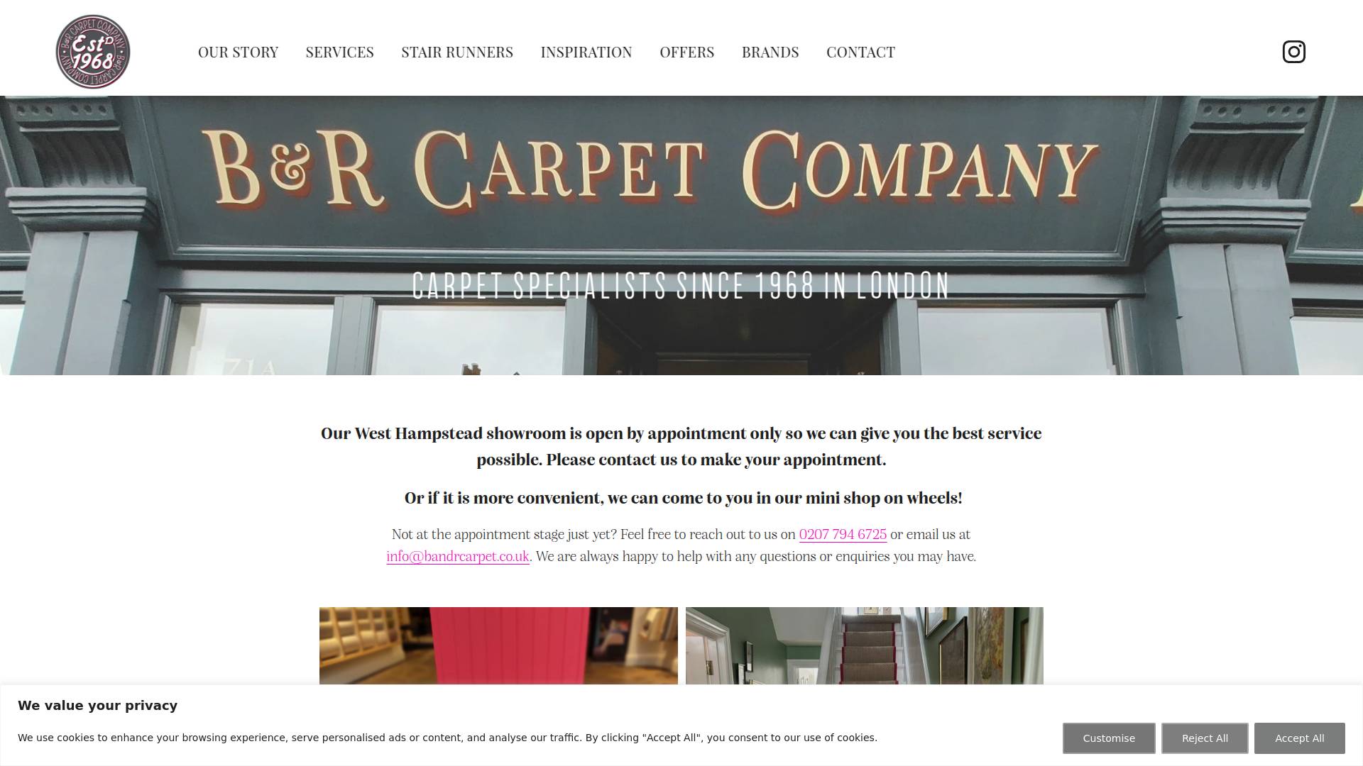 B & R Carpet Company Website