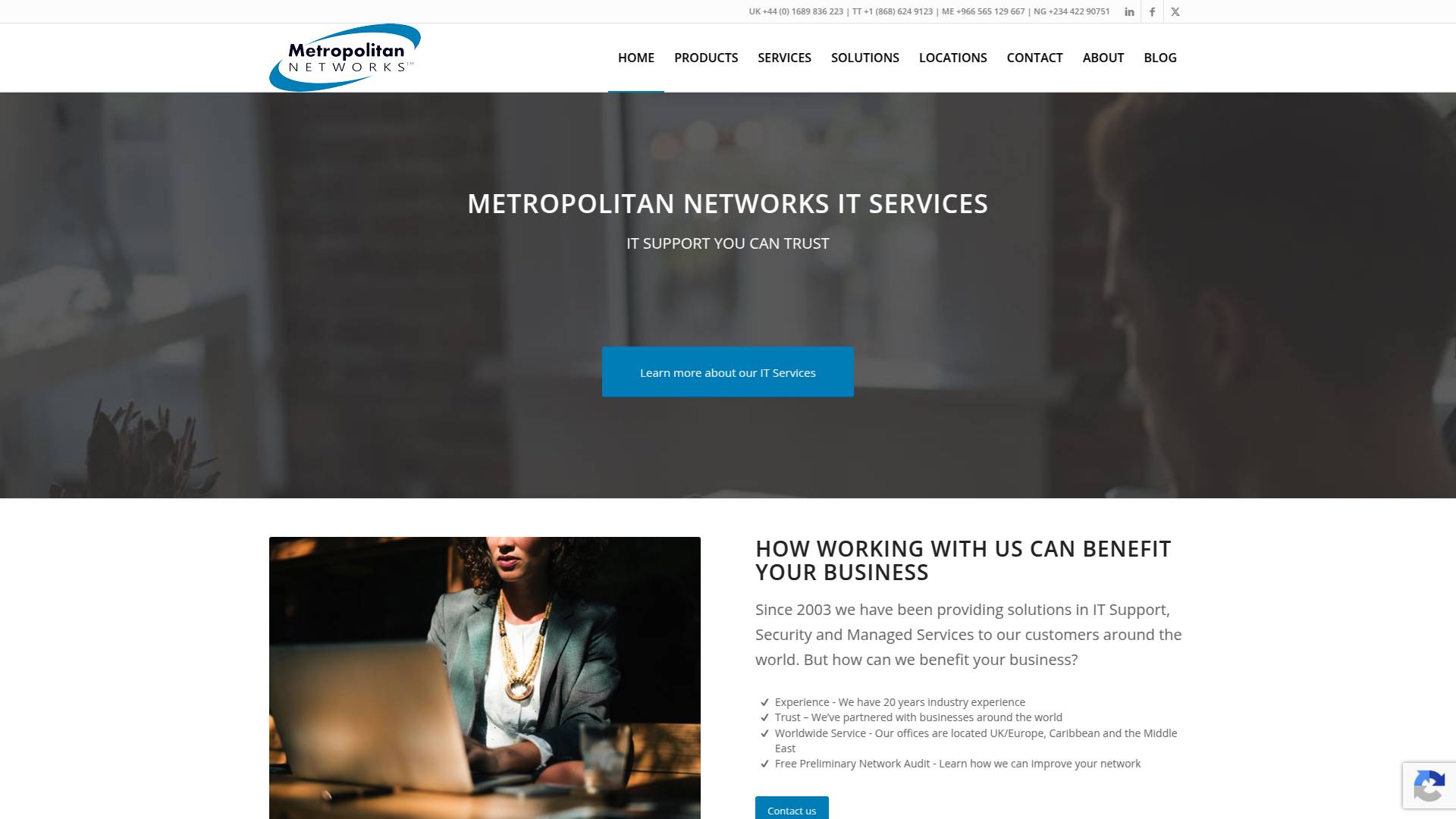 Metropolitan Networks (UK) Ltd Website