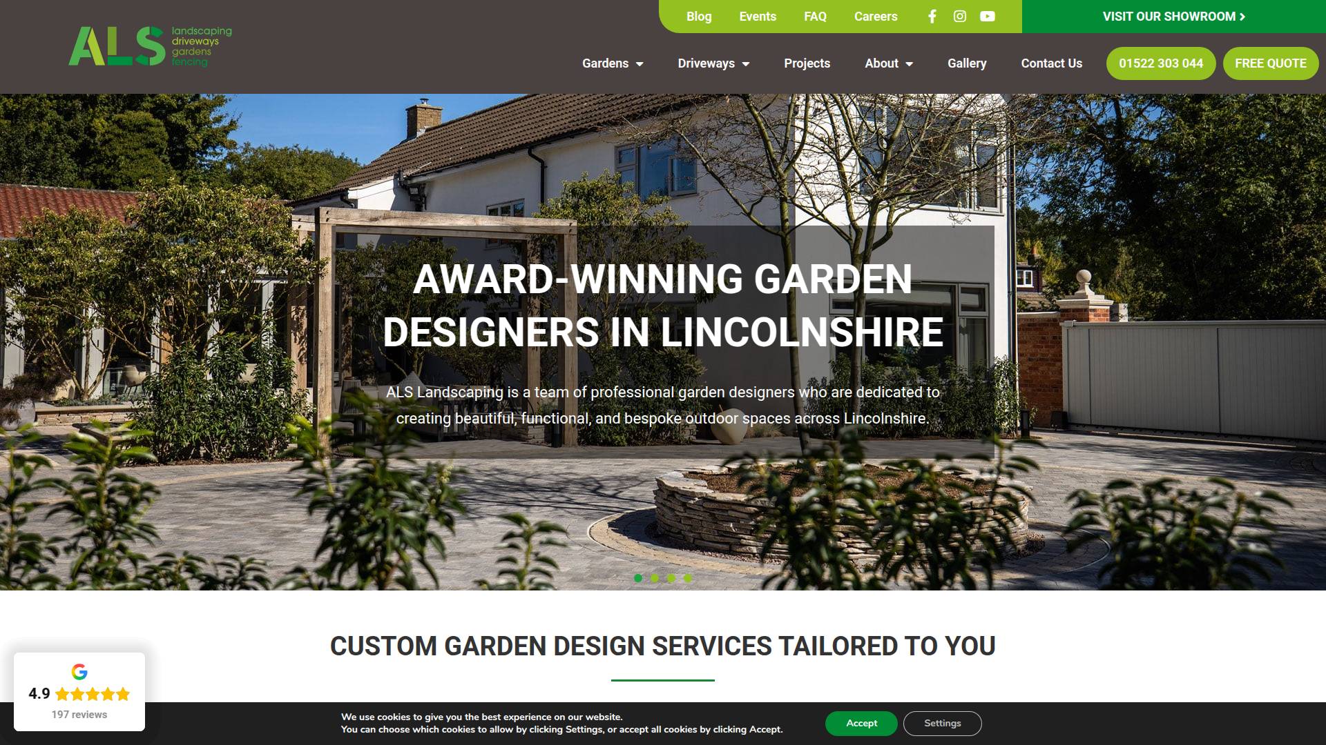 ALS Landscaping & Driveways Lincoln Website