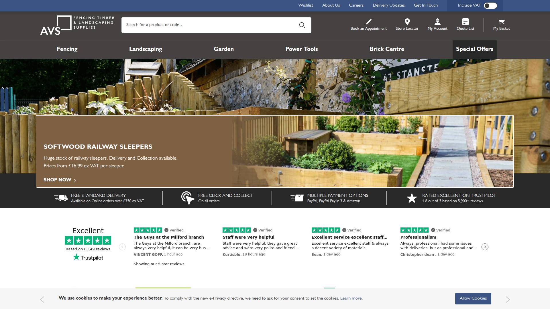 AVS Fencing Supplies Ltd Website