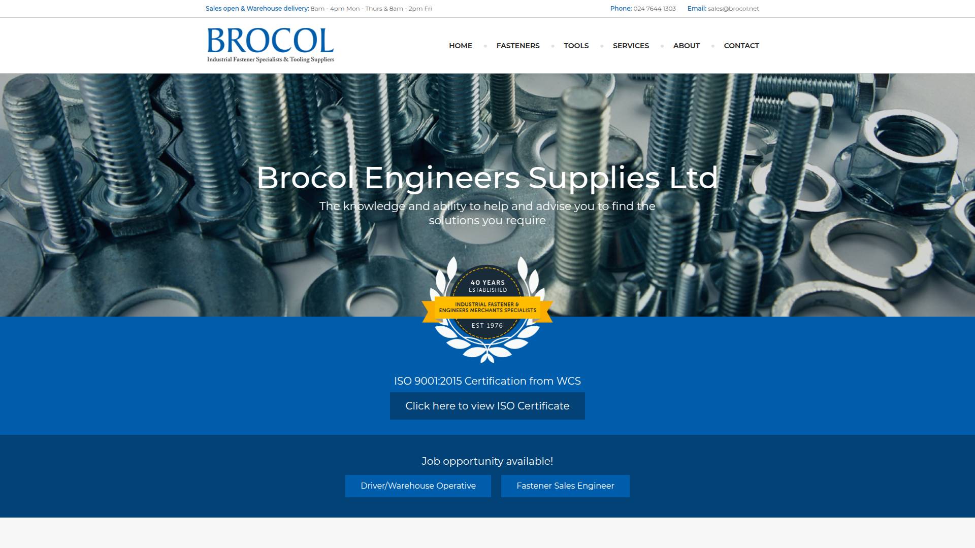 Brocol Engineers Supplies Ltd Website