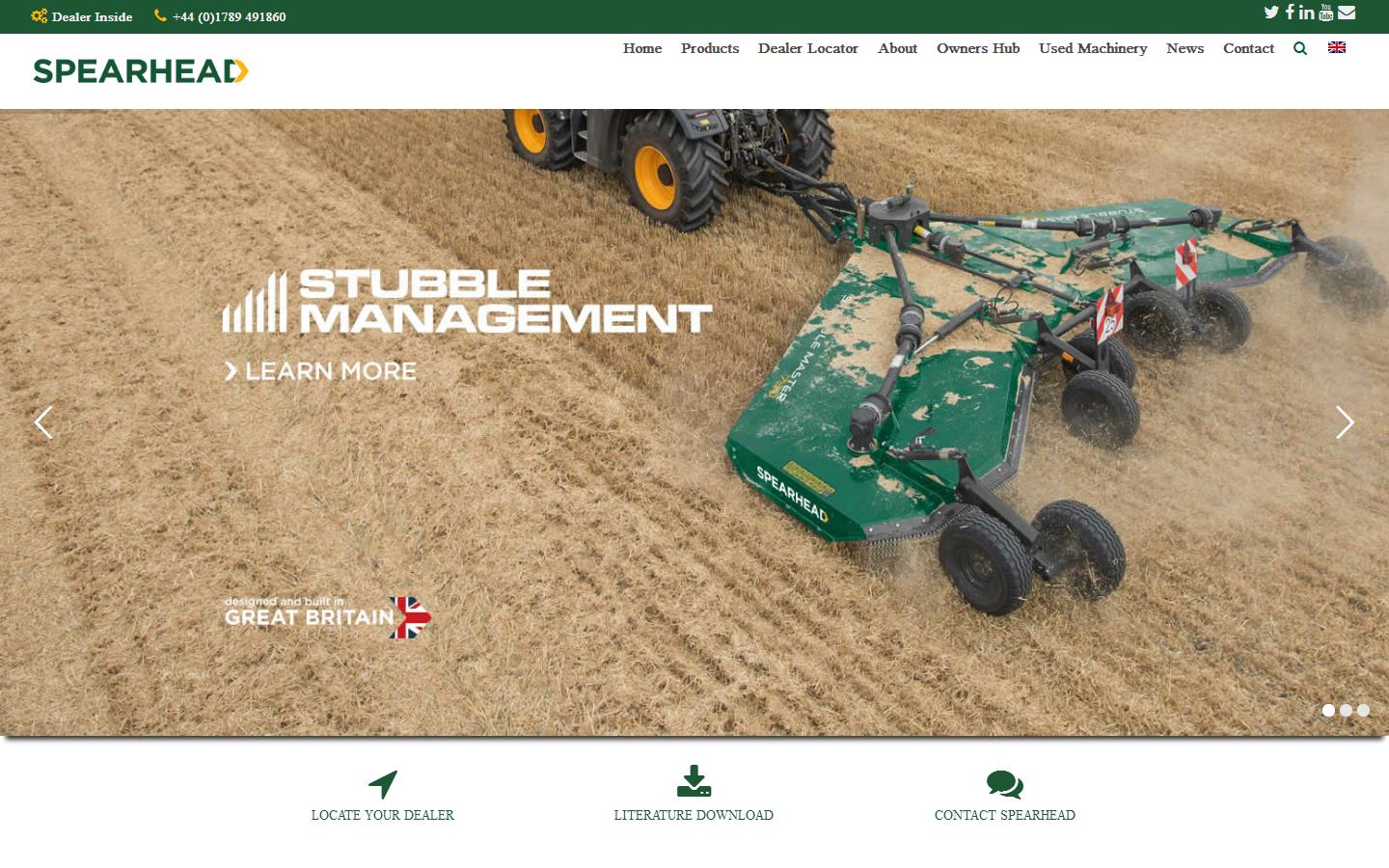 Spearhead Machinery Ltd Website