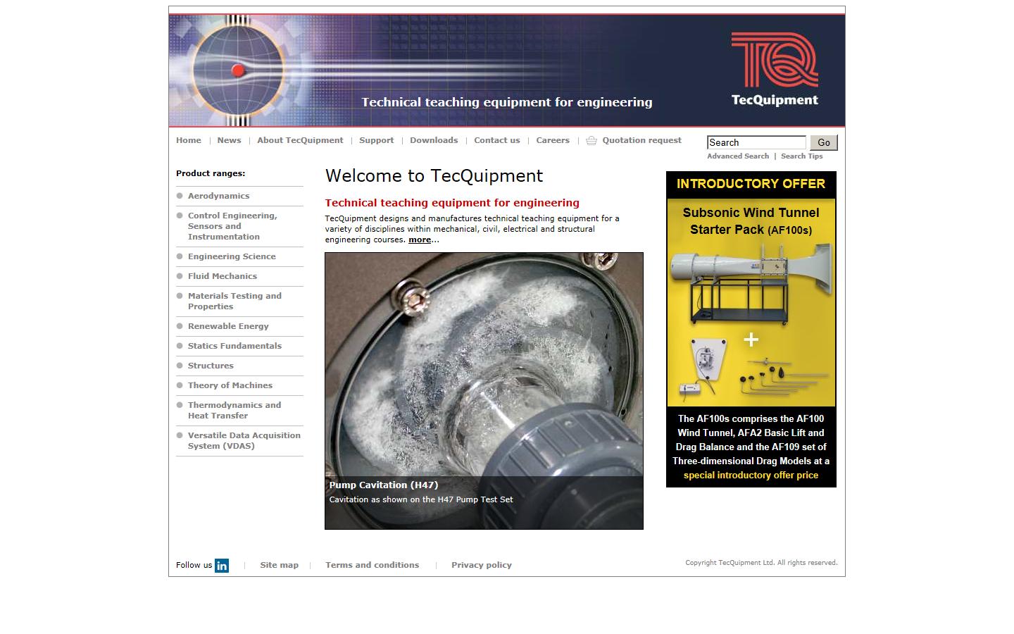 TecQuipment Ltd Website
