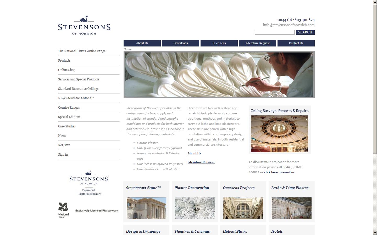 Stevensons Of Norwich Ltd Website
