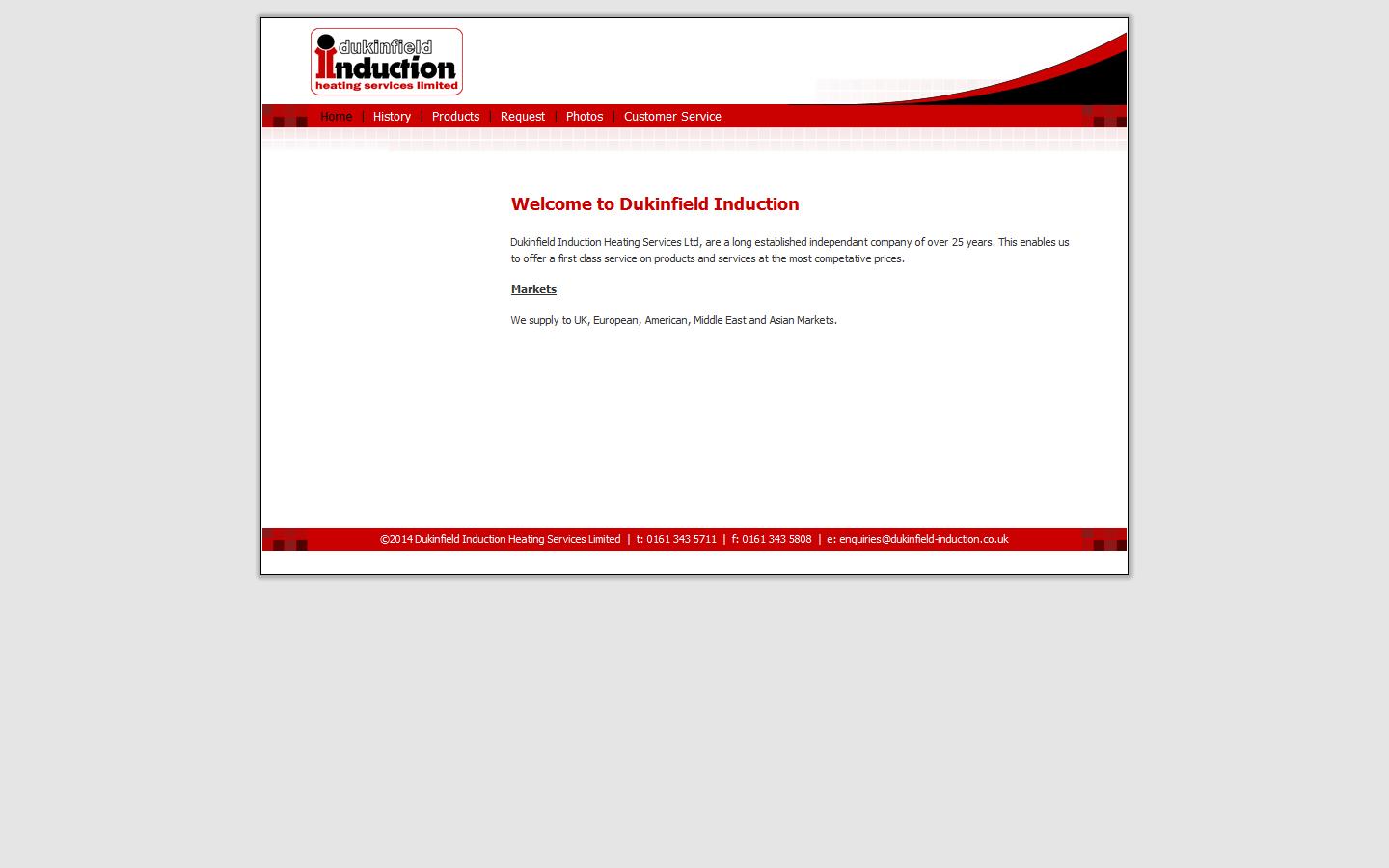 Dukinfield Induction Heating Services Ltd Website