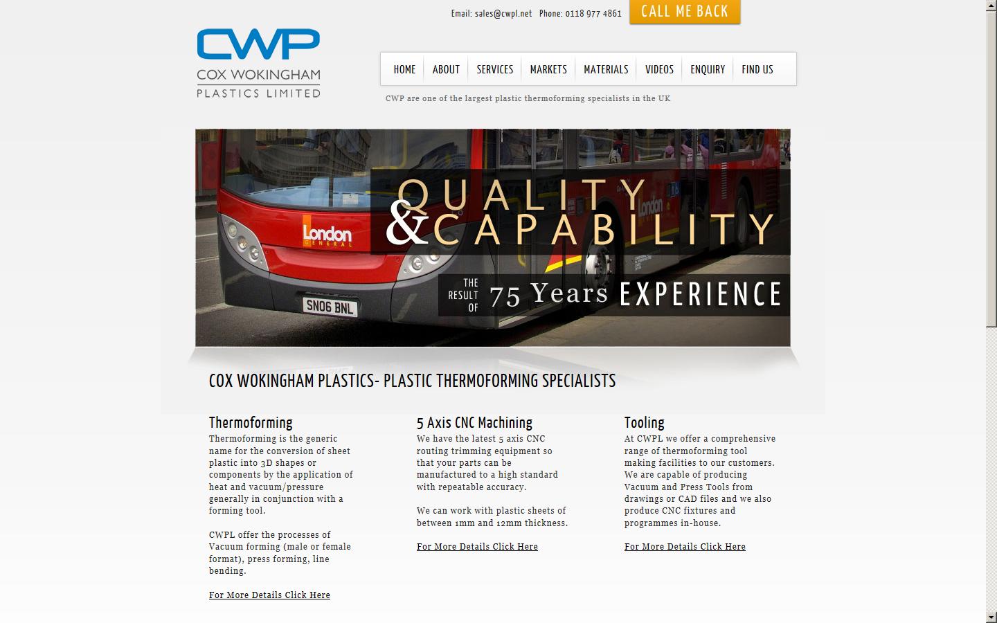 Wokingham Plastics Ltd Website