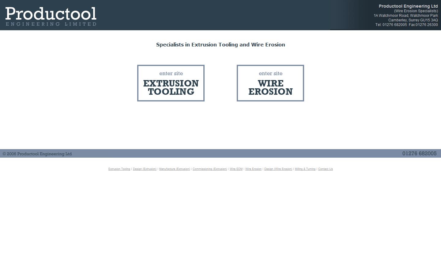 Productool Engineering Ltd Website
