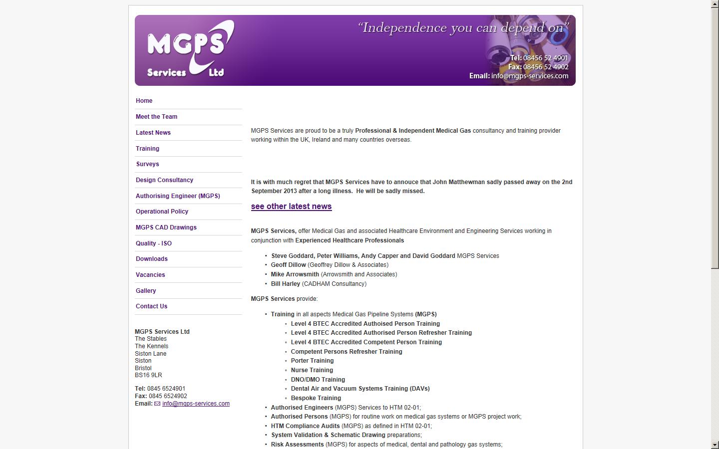 MGPS Services Website