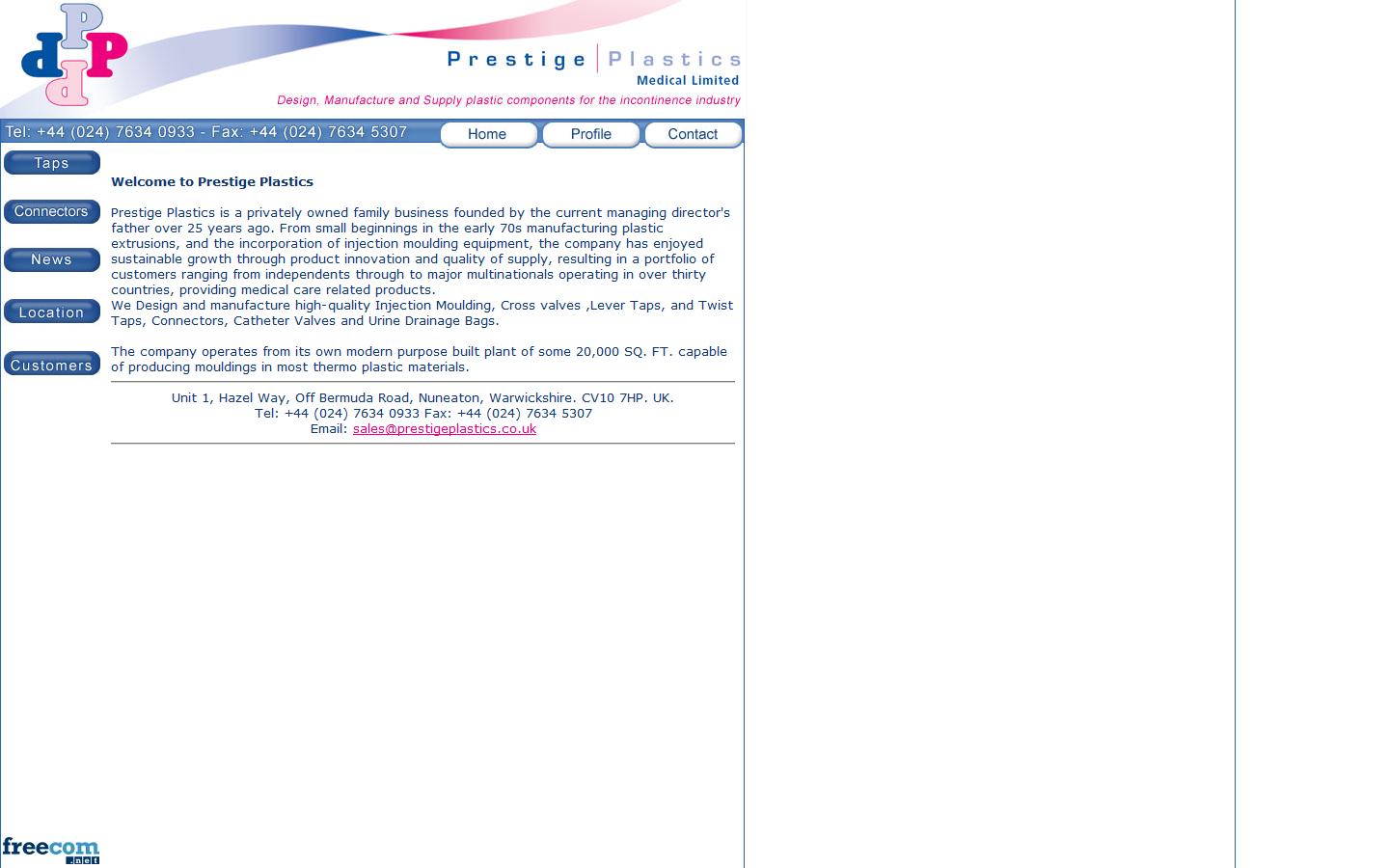 Prestige Plastics Website