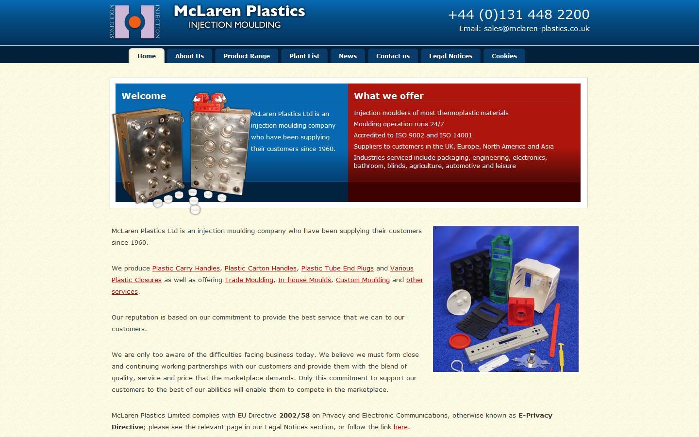 McLaren Plastics Ltd Website