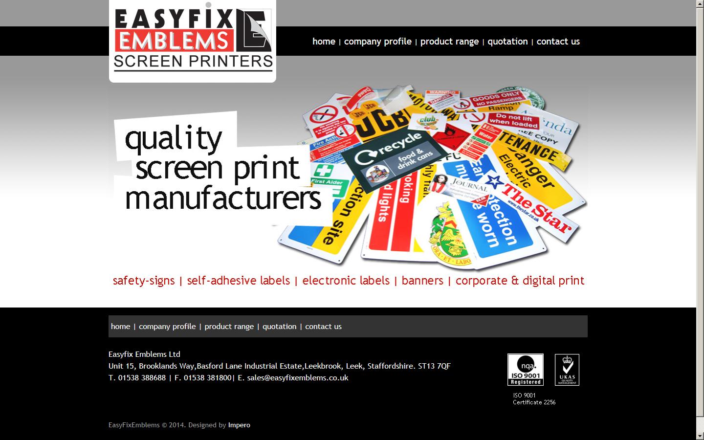 EasyFix Emblems Ltd Website