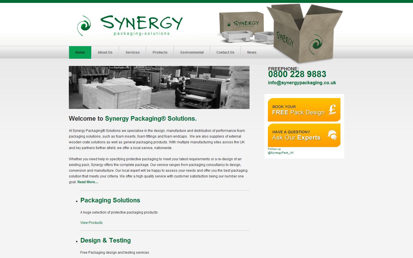 Synergy Packaging Solutions Ltd Website