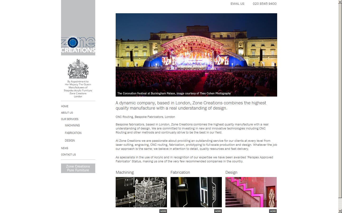 Zone Creations Website