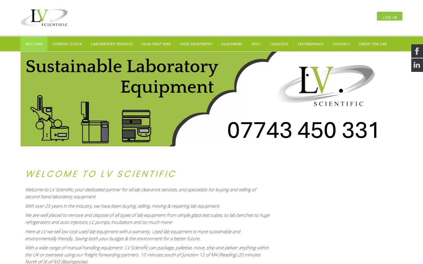 L V Scientific Website