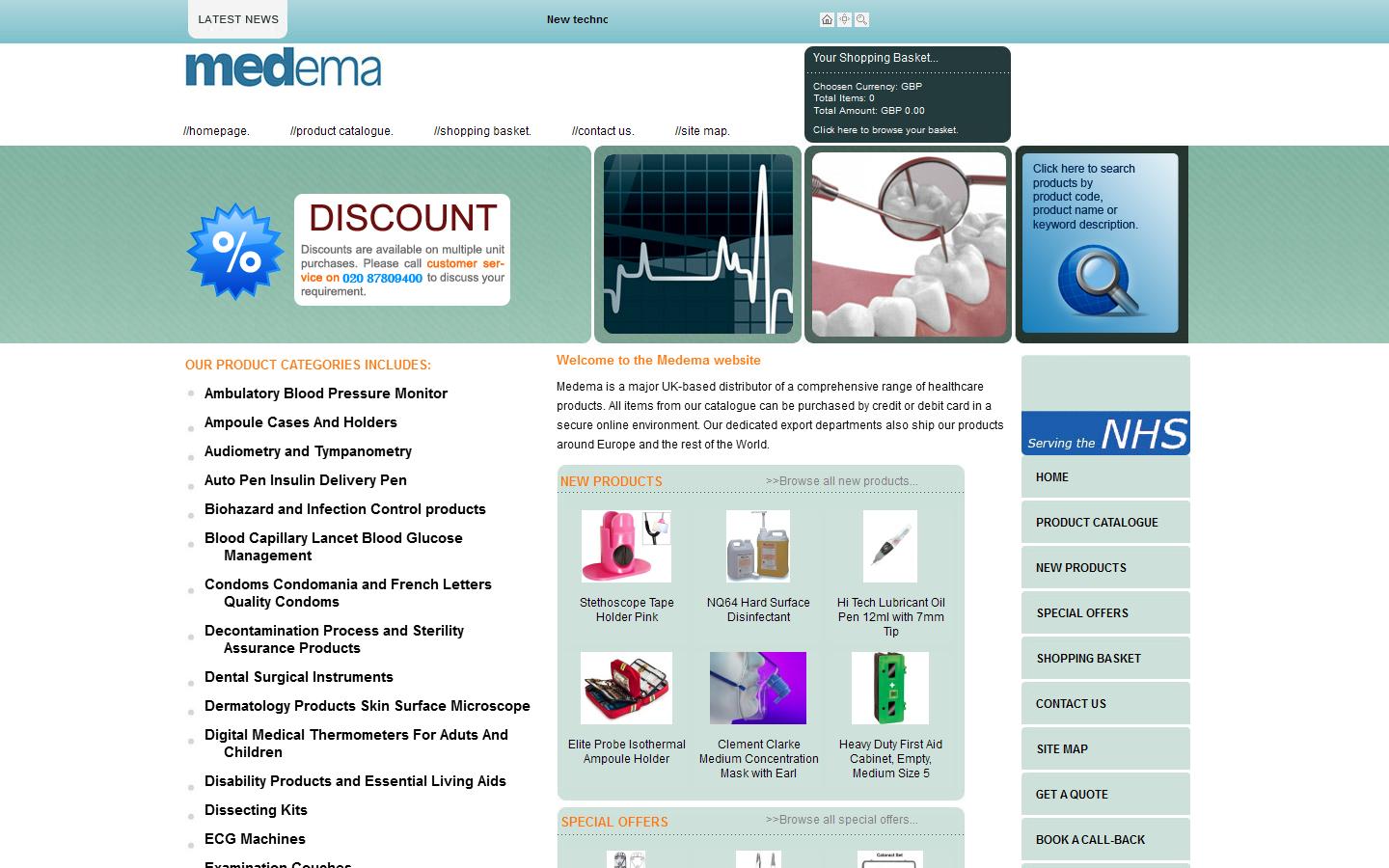 Omega Medical Supplies LTd Website