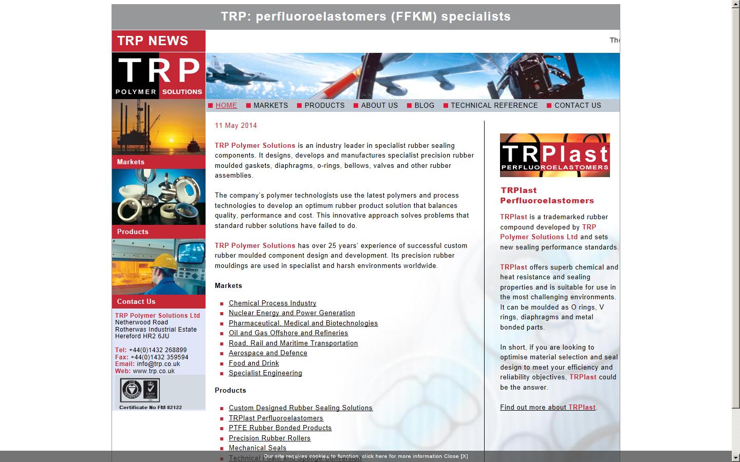 TRP Polymer Solutions Website
