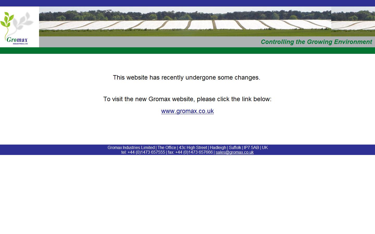 Gromax International Ltd Website