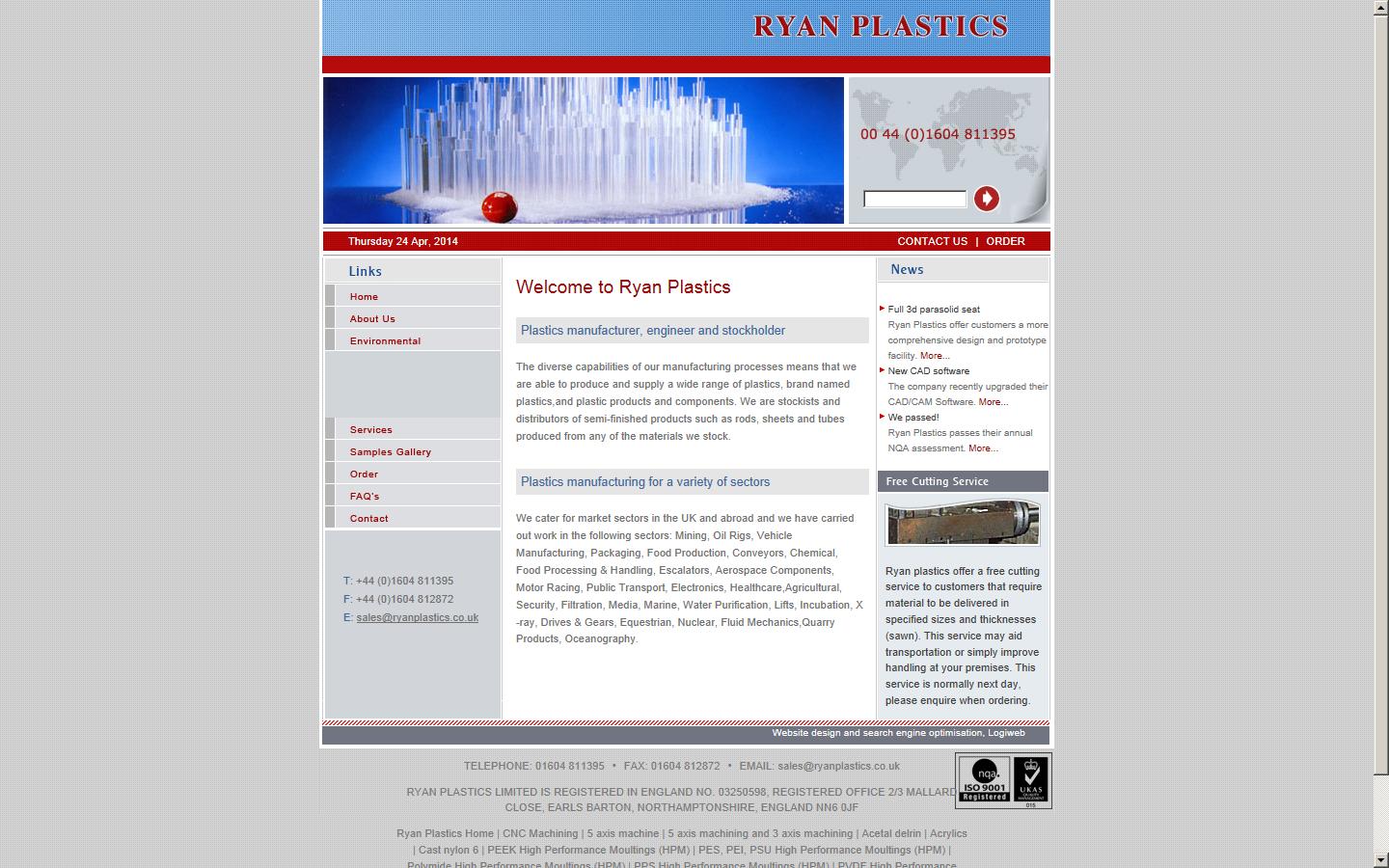 Ryan Plastics Website