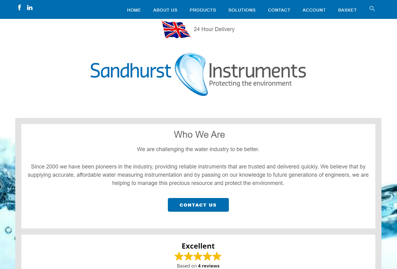 Sandhurst Instruments Ltd Website