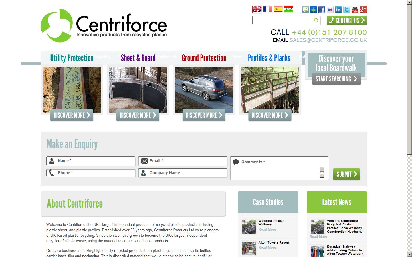 Centriforce Products Ltd Website