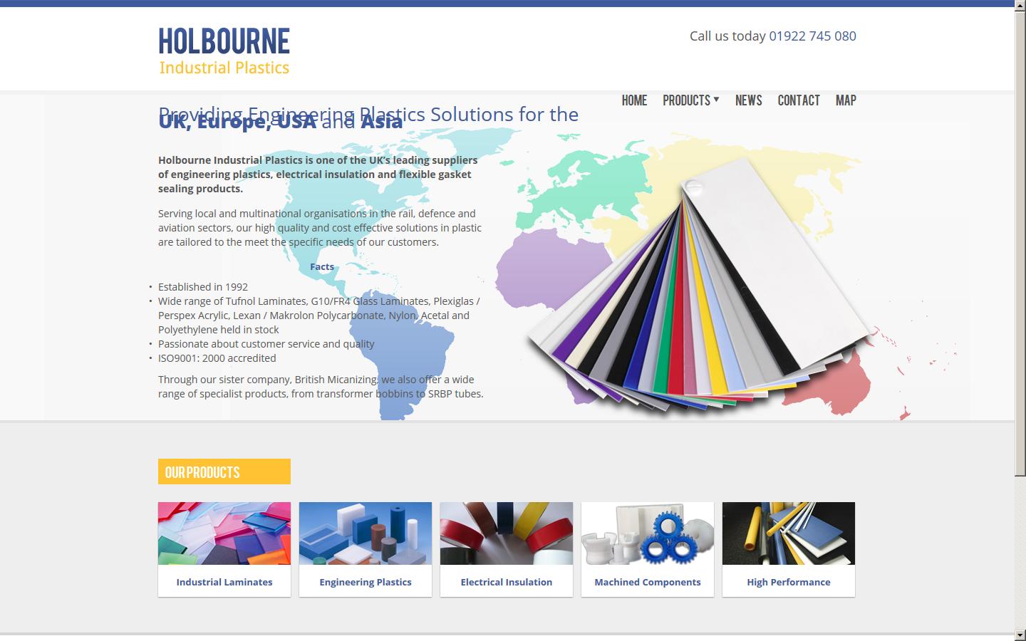 Holbourne Industrial Plastics Ltd Website
