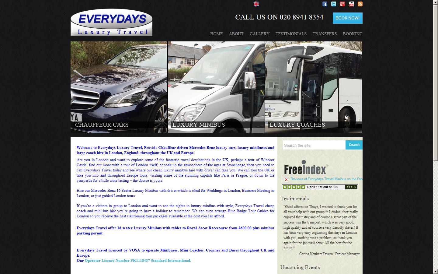 Everydays Travel Ltd Website