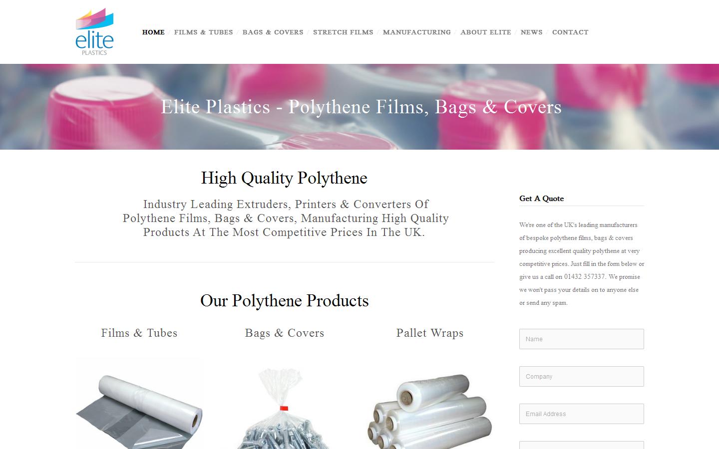 Elite Plastics Ltd Website