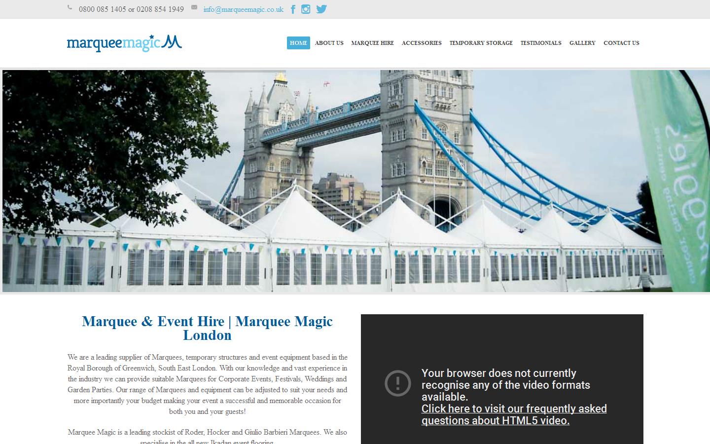 Marquee Magic Website