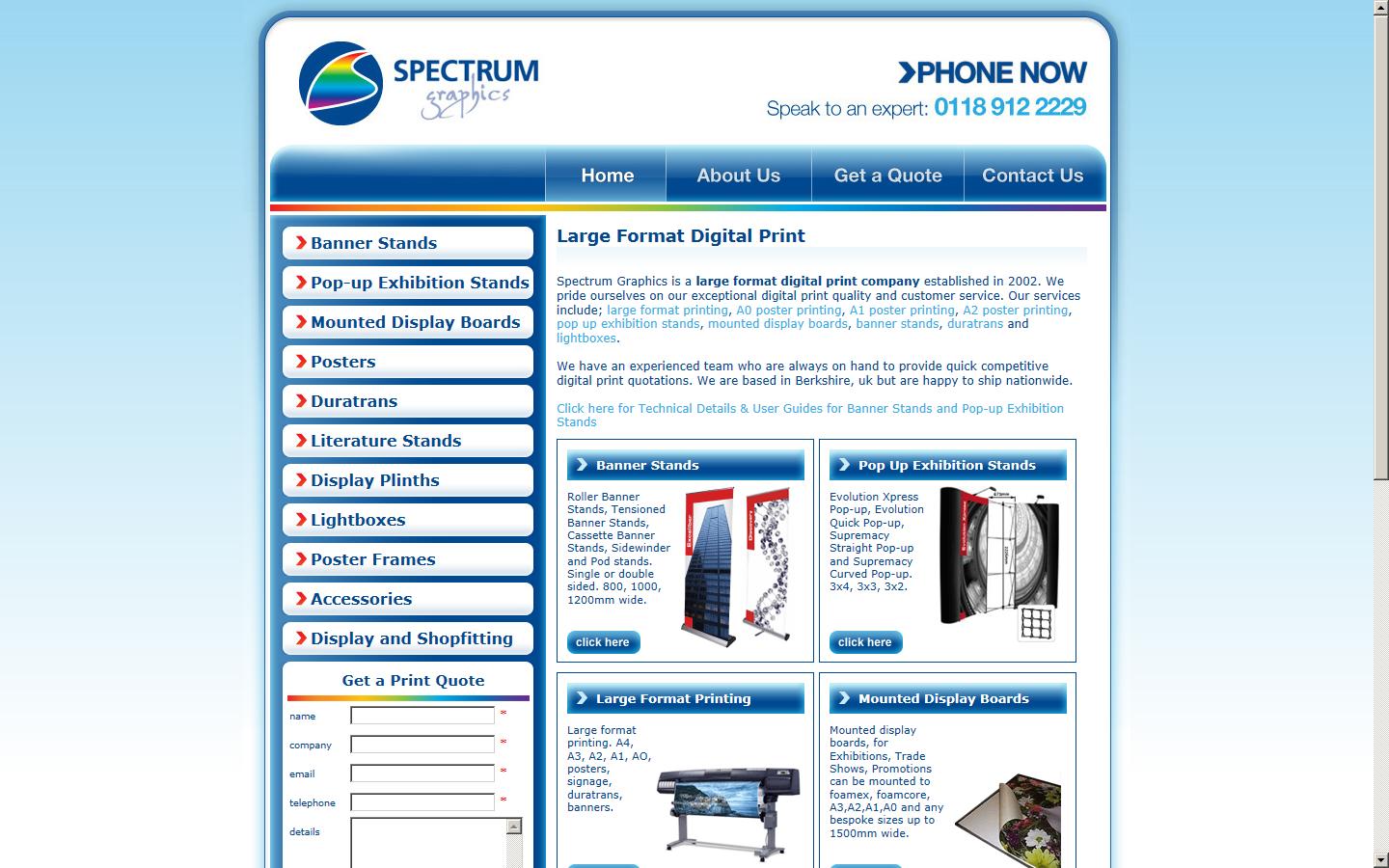 Spectrum Graphics Website