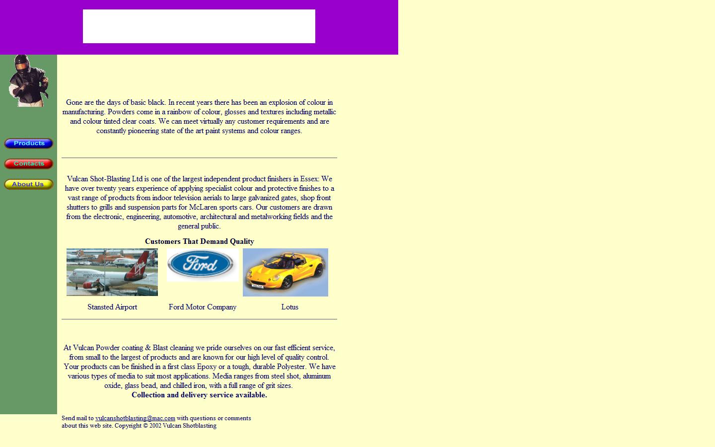 Vulcan Shotblasting Ltd Website