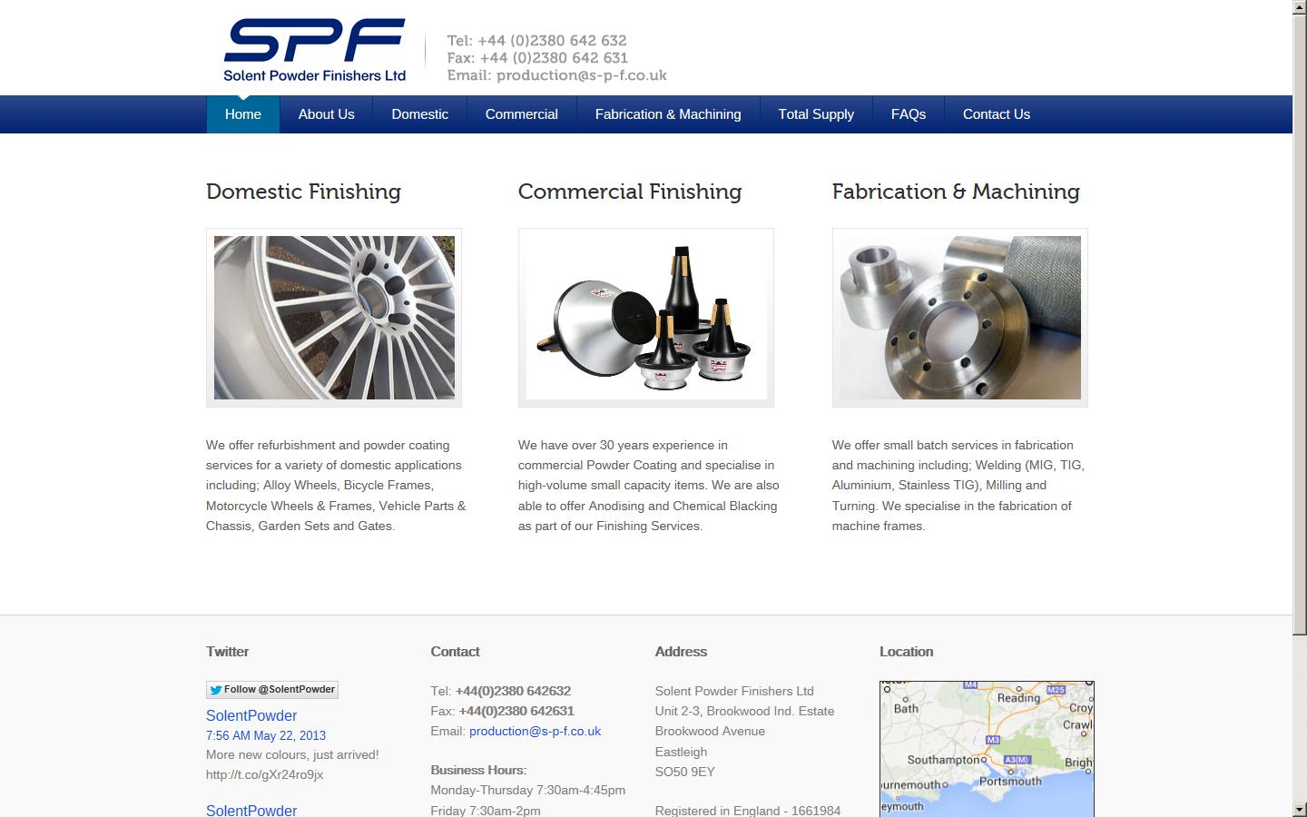 Solent Powder Finishers Ltd Website
