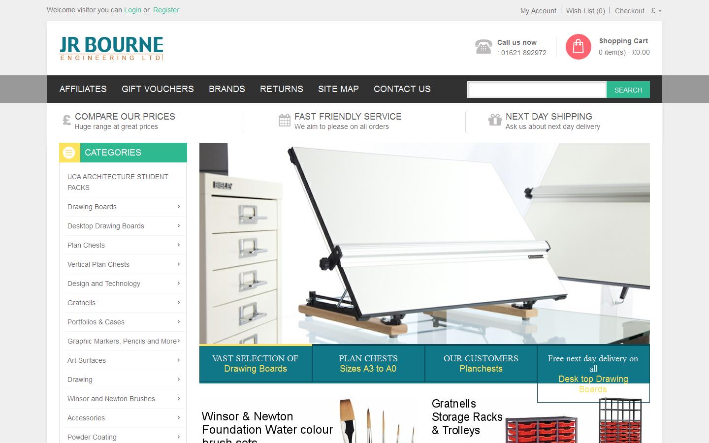 J R Bourne Powder Coatings Ltd Website