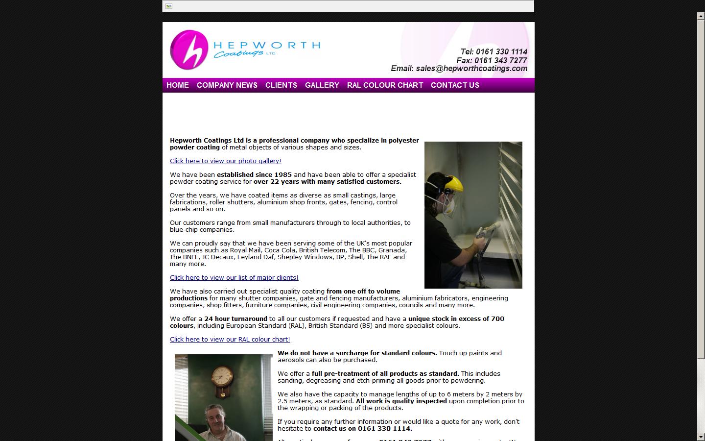 Hepworth Coatings Website