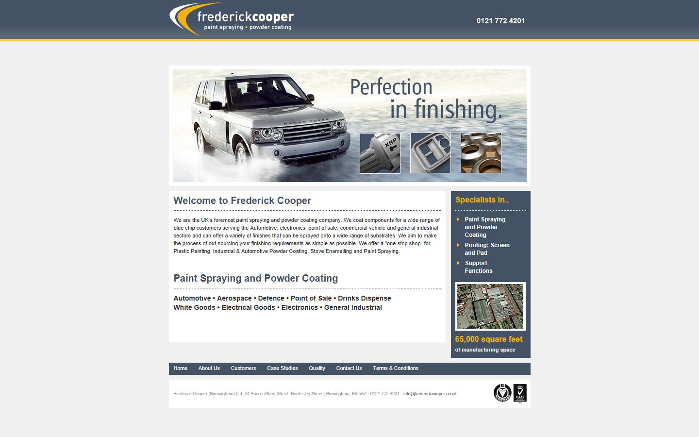 Frederick Cooper (Birmingham) Ltd Website