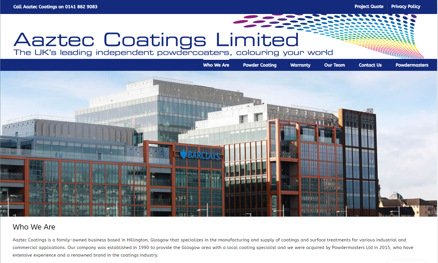 Aaztec Coatings Ltd Website