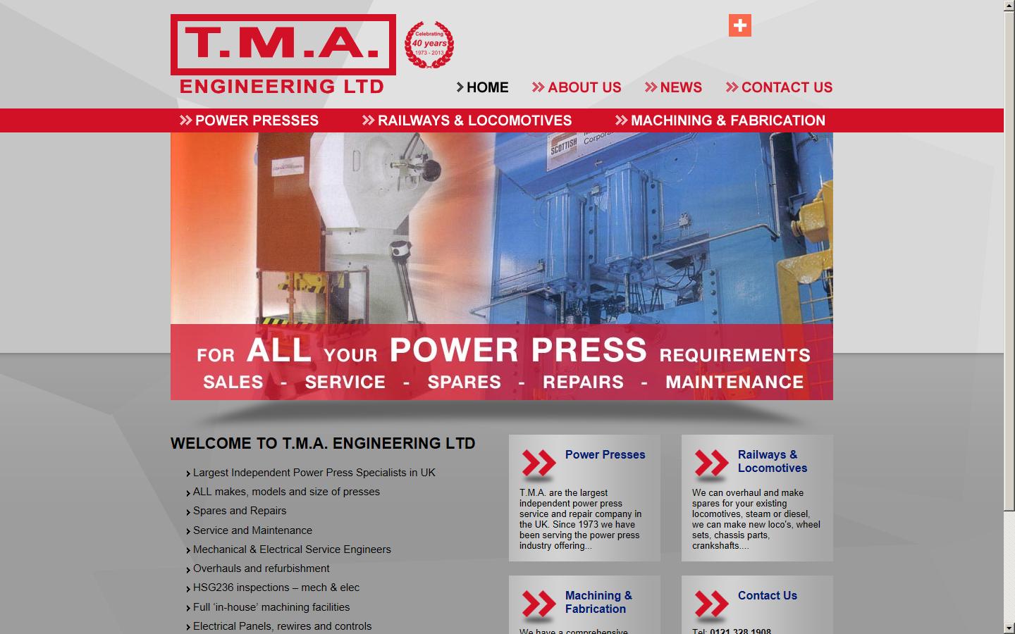 TMA Engineering Ltd Website