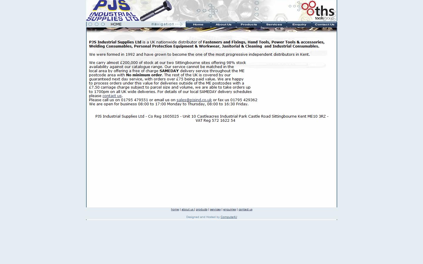 PJS Industrial Supplies Ltd Website