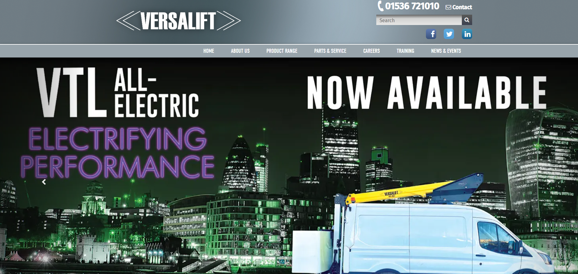 Versalift United Kingdom Ltd Website