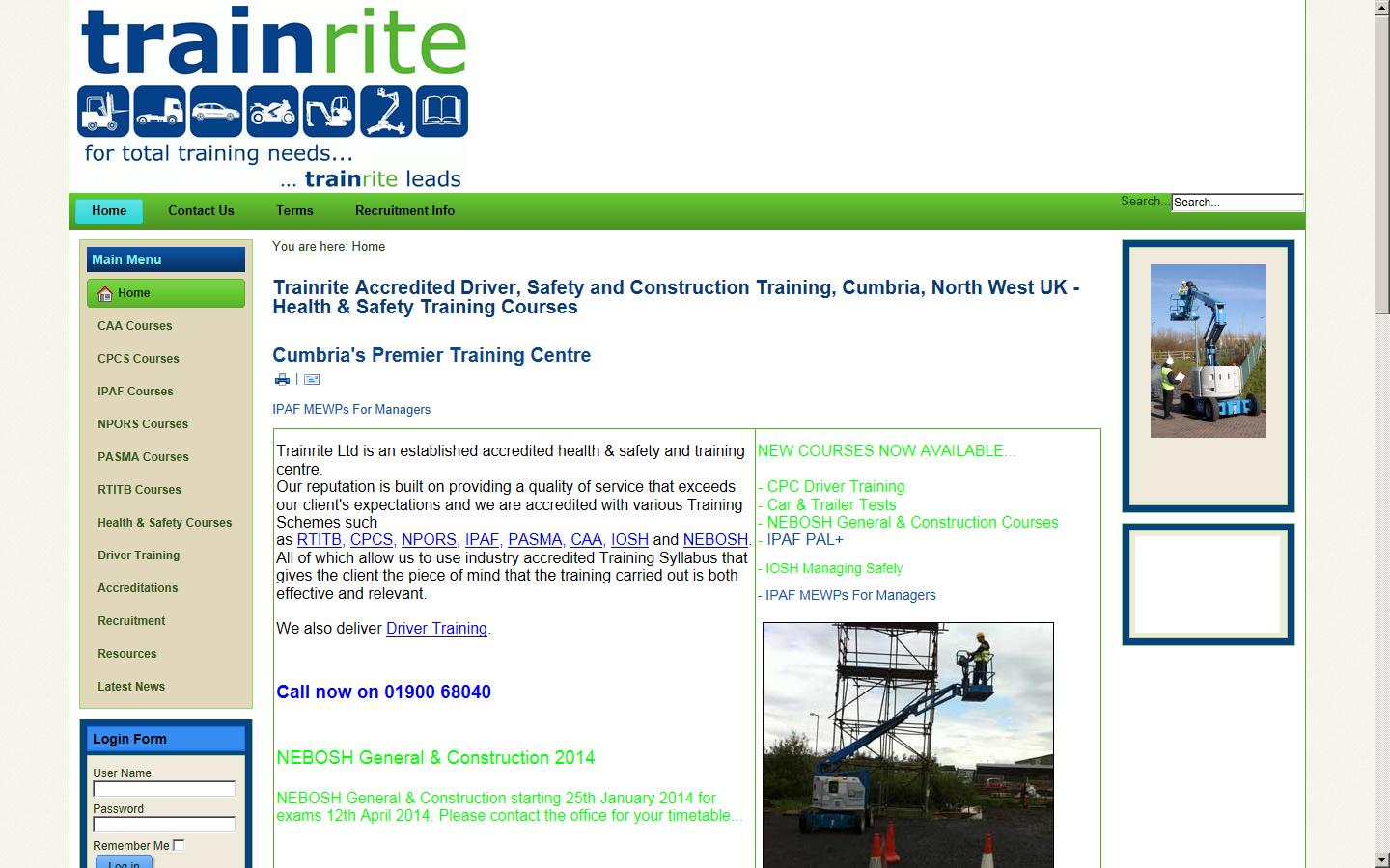 Trainrite Ltd Website