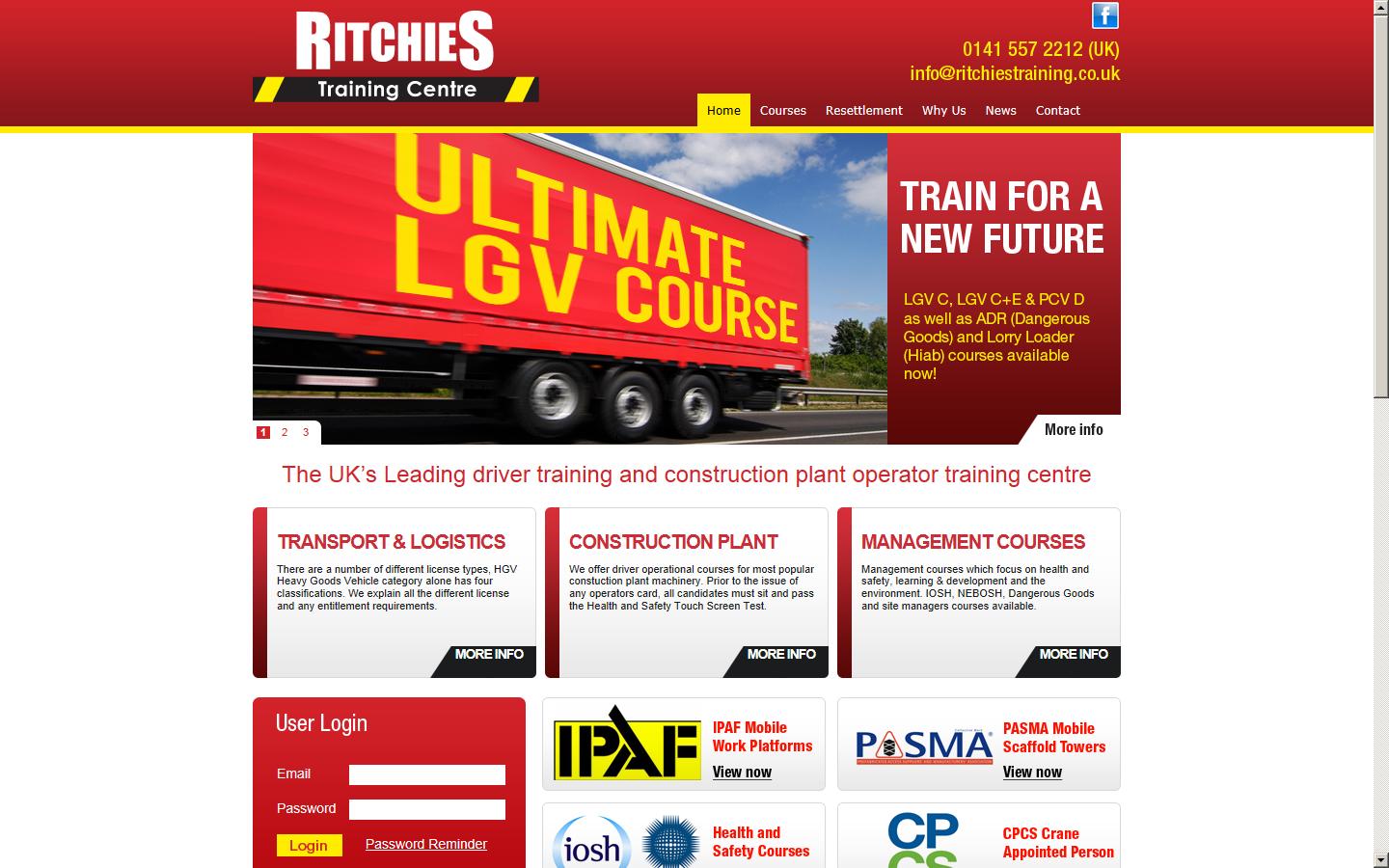 Ritchies Training Centre Ltd Website
