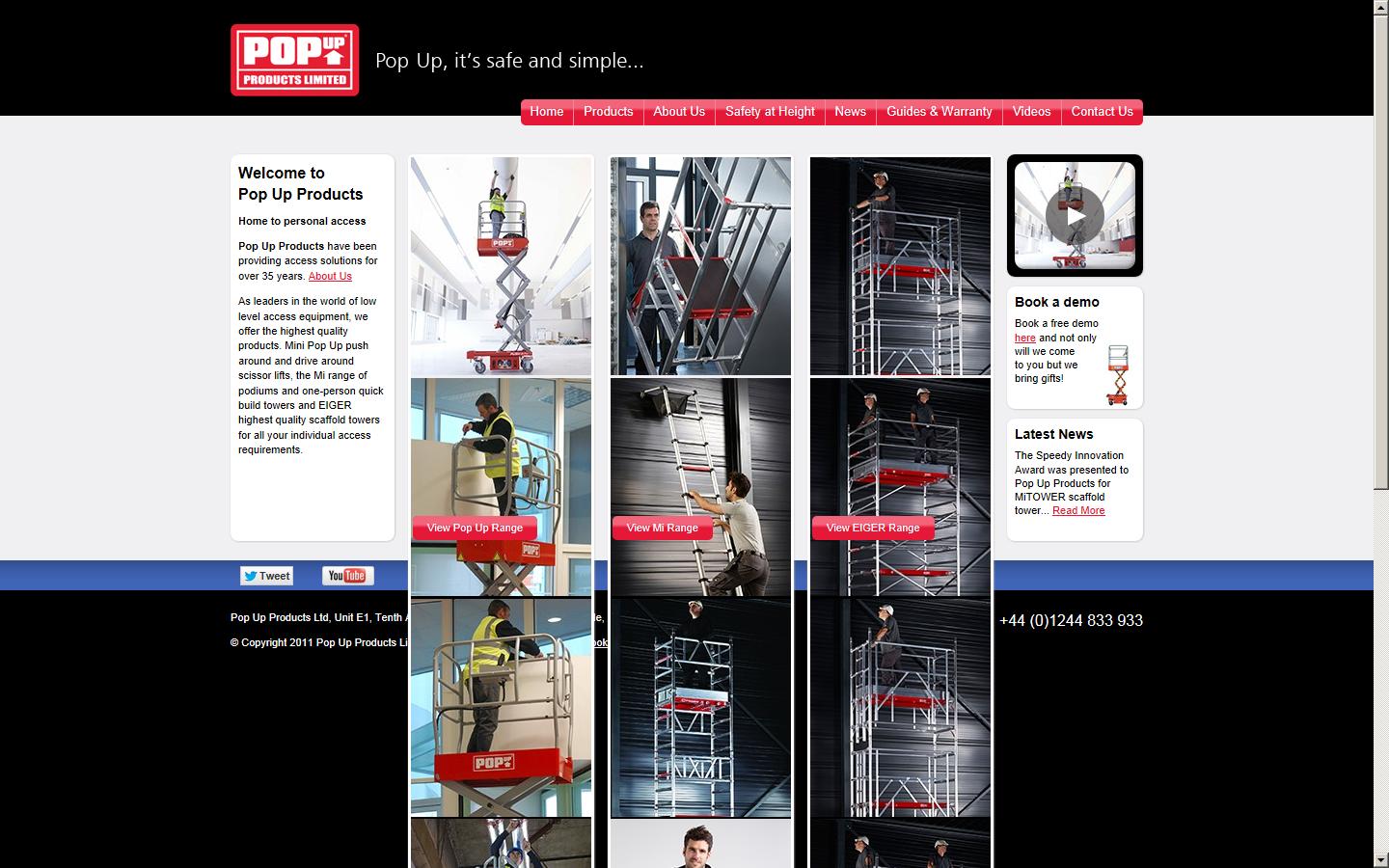 Pop-Up Products Ltd Website