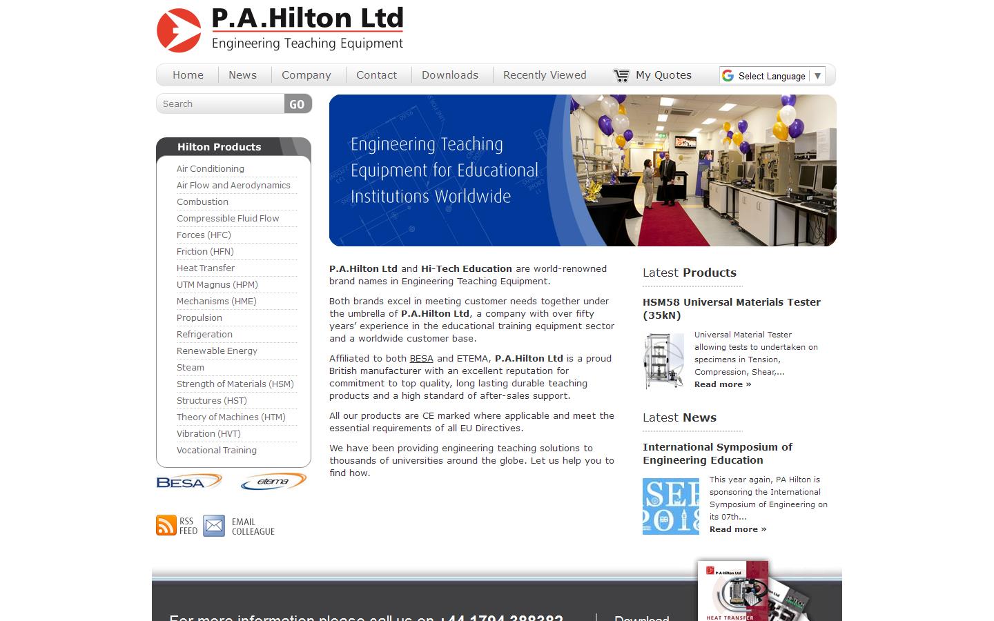 PA Hilton Ltd Website