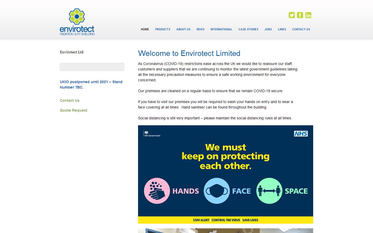 Envirotect Ltd Website