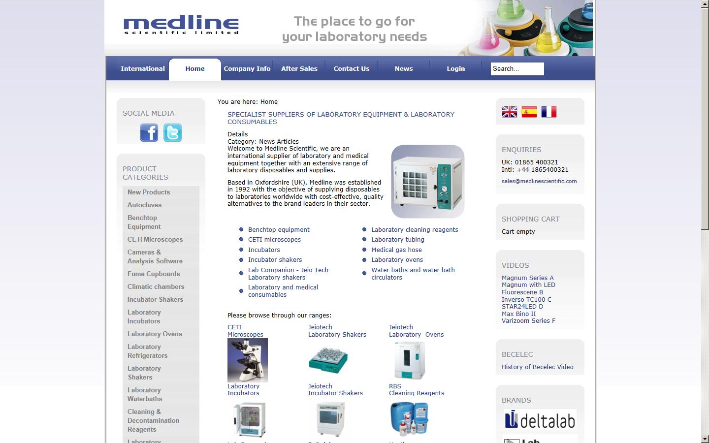 Medline Scientific Laboratory Equipment Suppliers & Supplies Website