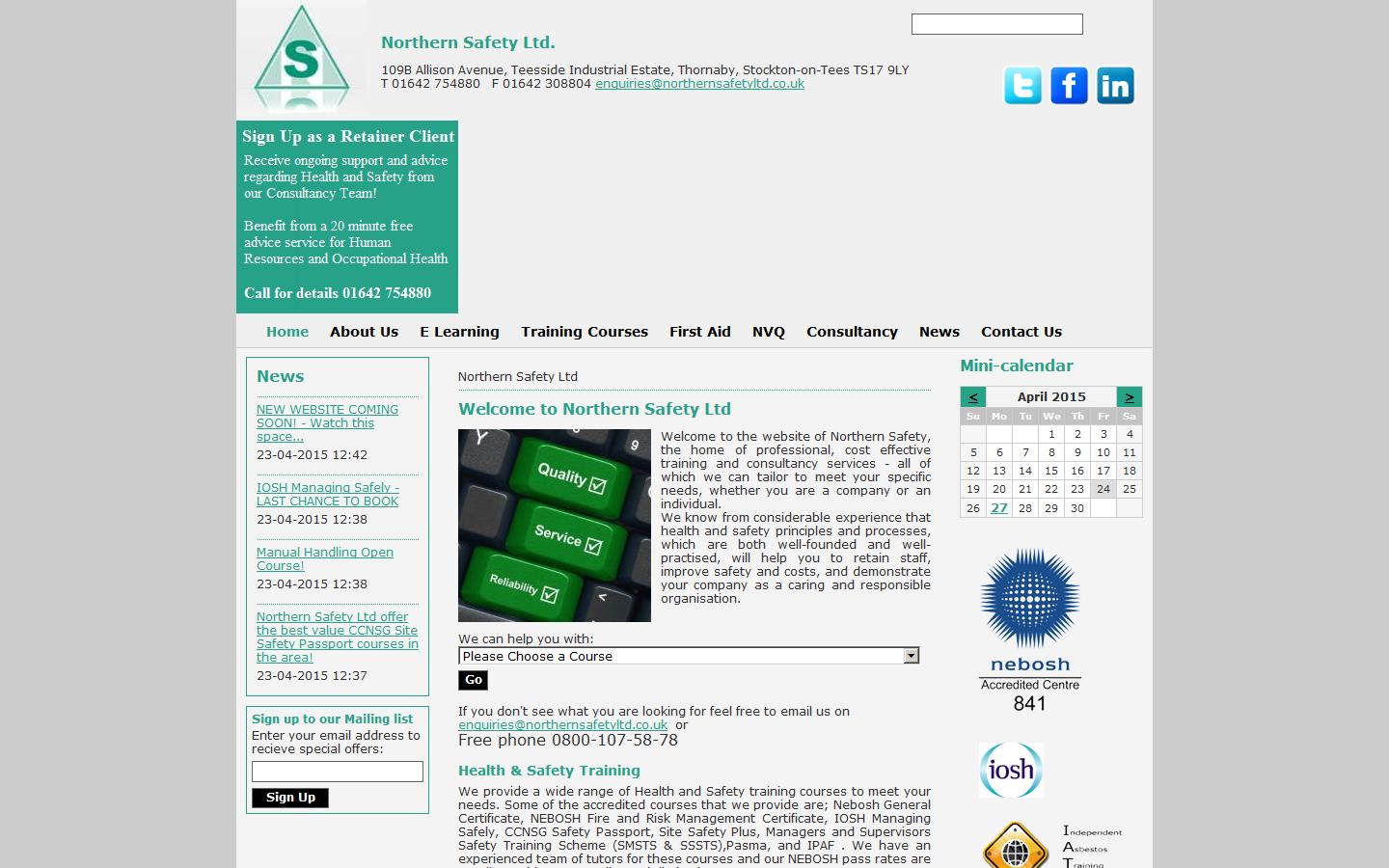 Northern Safety Ltd Website